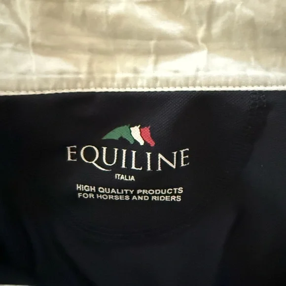 Equiline S/S Equestrian Show Shirt - Jewel Trim Collar - Women's XL - Picture 4 of 5